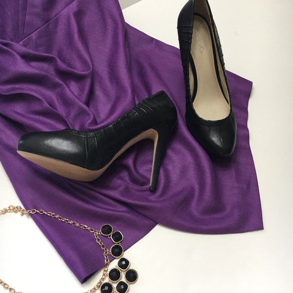 Aldo Shoes - Aldo Black Leather Heels, sz 40/9